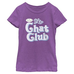 Girls Gilmore Girls Le Chat Club Logo T Shirt - 1 of 4