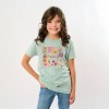 The Juniper Shop Happiness Blooms From Within Youth Short Sleeve Tee - M - Seafoam - 3 of 4