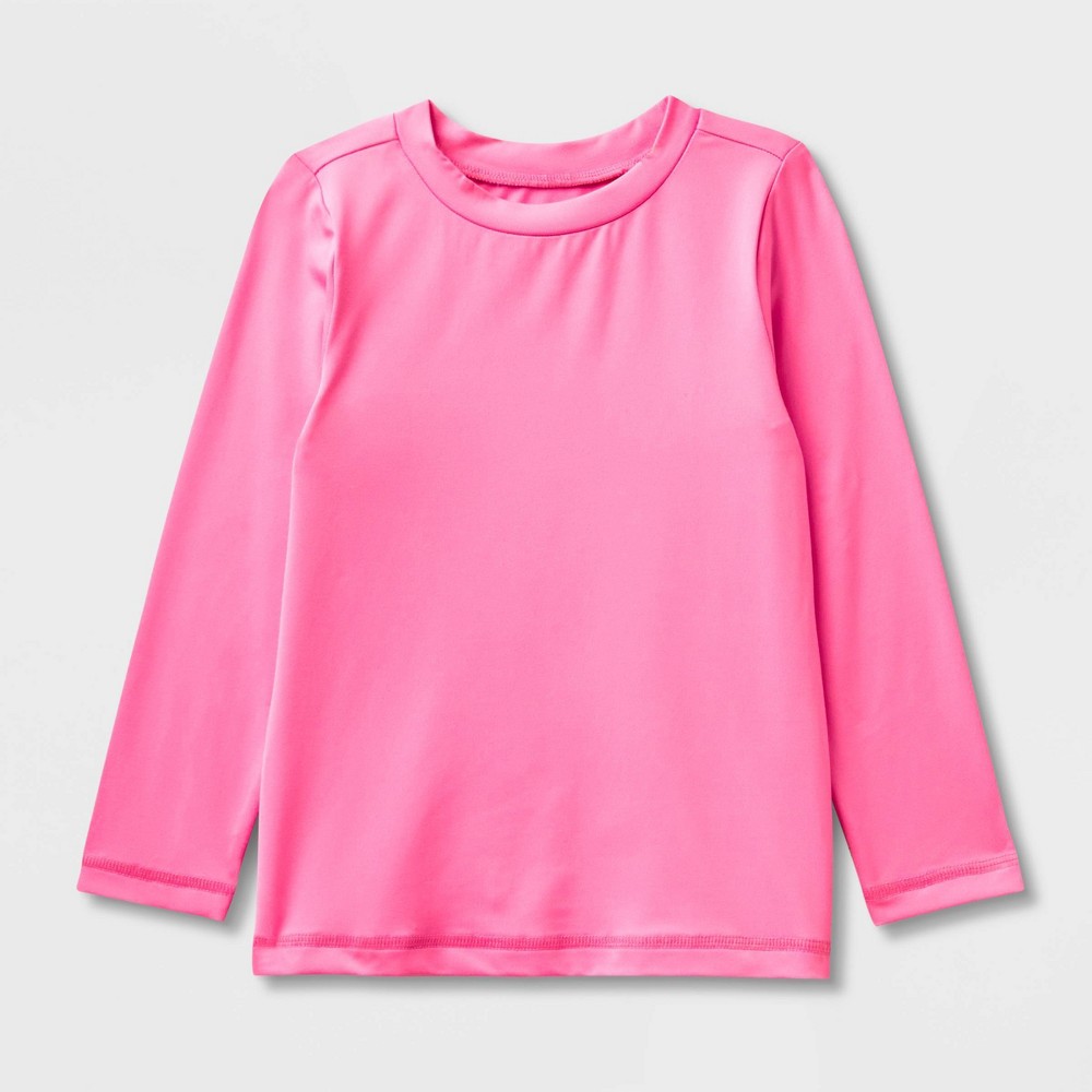 Photos - Swimwear Toddler Long Sleeve Rash Guard Top - Cat & Jack™ Pink 5T: Gender Neutral,