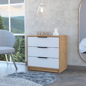 RISOKEYS 3 Drawers Dresser with 3 Wide Drawers,Object Decorative and Other Objects, ,for Bedroom and Living Room - 1 of 4