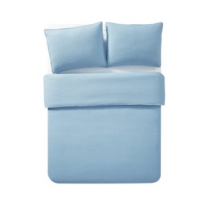 King Waffle Pinsonic Quilt Set Blue - VCNY Home