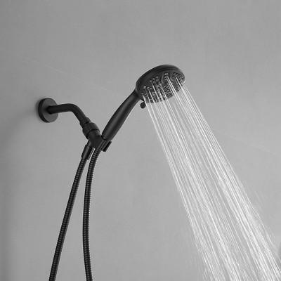 Matte Black Stainless Steel Handheld Shower Head with Adjustable Bracket