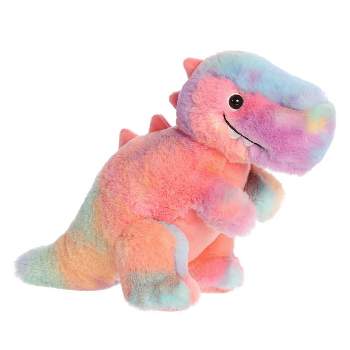 Aurora Medium Watercolor Dinos Tropicolor T-Rex Dinos & Dragons Ferocious Stuffed Animal Pink 12"