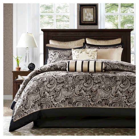 Intelligent Design 3pc Full/queen Milani Clip Jacquard Comforter Set  Black/white : Target