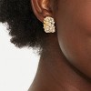 Stone Hoop Earrings - A New Day™ Gold - 2 of 3