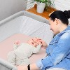 Sweet Jojo Designs Girl Baby Bassinet Fitted Sheets Set Deer Floral Pink Taupe and White 2pc - 4 of 4