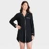 Women's Cloud Knit Notch Collar Long Sleeve Nightgown - Auden™ - 3 of 3
