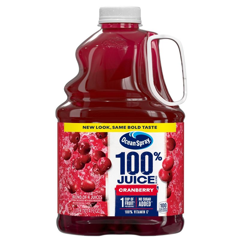 Ocean Spray 100% Juice Blend Cranberry - 101.4 floz Bottle, 1 of 7