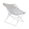 Dorm Folding Plush Chair in White - 4 of 4