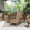 WestinTrends Malibu HDPE Outdoor Patio Folding Poly Adirondack Chair with Ottoman and Side Table (3-Piece) - 2 of 4