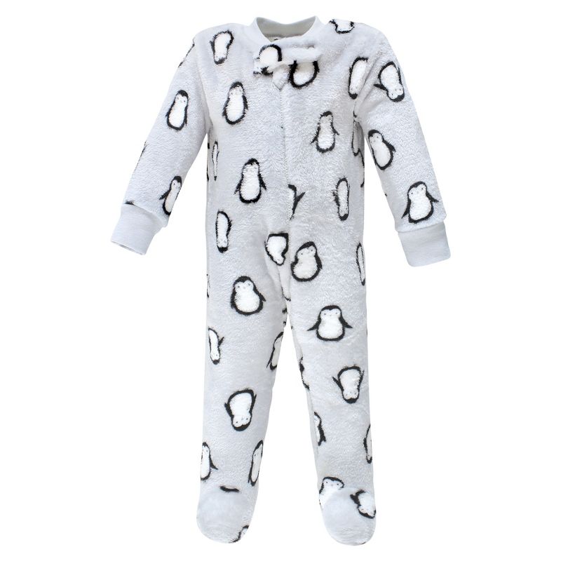 Hudson Baby Infant Boy Plush Sleep and Play, Gray Penguin, 4 of 6