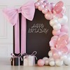 Large Pink Decorative Bow 30"×18" with 40" Tails – Elegant Fabric Bows for Birthday Party, Wedding Backdrop, Christmas Tree - 4 of 4