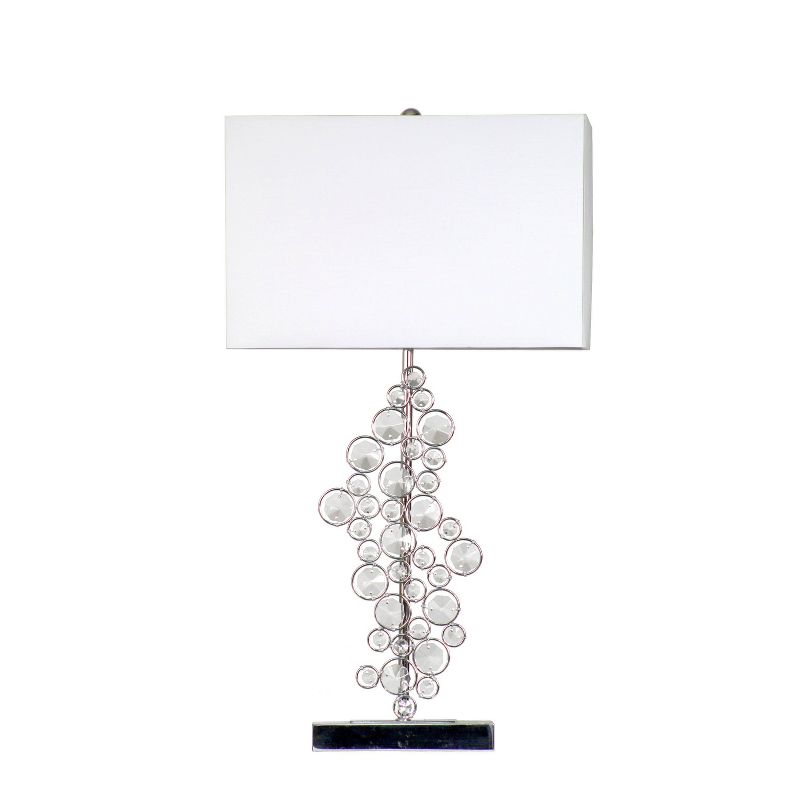Prismatic Crystal and Sequin Table Lamp Silver - Elegant Designs, 1 of 6