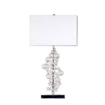 Prismatic Crystal and Sequin Table Lamp Silver - Elegant Designs