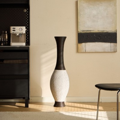 Infurnic Decorative Vases Metal Vases Tall Standing Designer Vases Vase, Ideal Decor Accent for Bedroom, Entryway, Multicolored, 10.23"*10.23"*39"