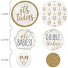 Big Dot of Happiness It's Twins - Gold Twins Baby Shower Giant Circle Confetti - Party Decorations - Large Confetti 27 Count - 2 of 4
