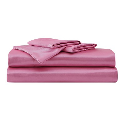 Details about   SiinvdaBZX 4Pcs Satin Sheet Set Queen Size Ultra Silky Soft Blush Pink Satin Que