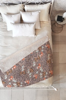 BlueLela Monarch garden 50" x 60" Fleece Blanket - Deny Designs