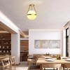 DORESshop 10 in.1-Light Gold Semi-Flush Mount with White Frosted Glass Shade and No Bulb Included (1-Pack) - 4 of 4