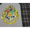 Intimo Big Boys Harry Potter Hogwarts School Crest Raglan Pajama Set Black - 3 of 4