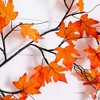 Nearly Natural 6-ft Pre-Lit Autumn Maple Artificial Fall Garland with 54 Warm White LED Lights - 4 of 4