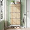 Shoe Storage Cabinet with 2/3/4 Flip Drawers And A Drawer, Entryway Cabinet with Adjustable Shelves, Can Accommodate 12 to 20, Space-Saving Narrow - 3 of 4