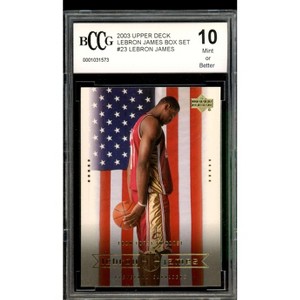 Lebron James Rookie Card 2003 Upper Deck Box Set #23 BGS BCCG 10 - 1 of 2