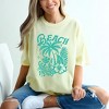 Simply Sage Market Women's Beach Vibes Distressed Short Sleeve Garment Dyed Tee - 2 of 3