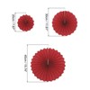 Unique Bargains Paper Decorative Festive Durable Hanging Paper Fans with Clip 12 Pcs - 2 of 4