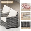 Acekool 5-Piece Outdoor Patio Furniture Set with Weather-Resistant PE Rattan, Tempered Glass Table, Cushioned Chairs for Porch, Balcony, Backyard - 3 of 4