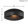 Possini Euro Design Xane 7" High Mid Century Modern Outdoor Wall Light Fixture Mount Porch House Exterior Weatherproof Matte Black Finish Metal - 4 of 4