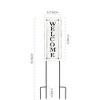 AuldHome Design Metal Outdoor Welcome Sign; Black and White Enamel Coated Steel Yard Sign - 3 of 4