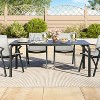 Garvee 71″ Marine‑Grade Aluminum Outdoor Dining Table Set with Umbrella Hole, 6 Aluminum Outdoor Dining Chairs with Quick-Dry Textilene Fabric - 2 of 4