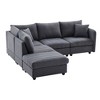 NicBex Modern 89" Sectional Sofa Modular L Shaped Sofa Couch with Removable Ottoman for Living Room Apartment - 4 of 4