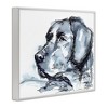 Stupell Industries Monochrome Ink Dog Portrait Abstract Watercolor Detail Black Framed Giclee Art - 3 of 4