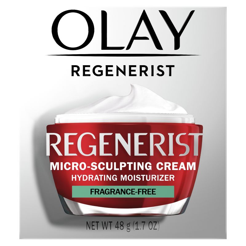 Olay Regenerist Micro-Sculpting Cream Face Moisturizer, Fragrance-Free - 1.7oz, 4 of 14