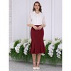 INSPIRE CHIC Women's High Waist Ruffle Hem Midi Length Mermaid Skirt - 2 of 4