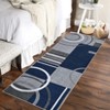 rea Rug Machine Washable Rug Non Slip Non Shedding Indoor Carpet Modern Geometric Circles Design Low Pile Foldable Rug for Bedroom Living Room - 4 of 4