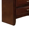 Royal Hampton Nightstand, Spacious Top, Nickel, 3 Drawers, Cherry Brown Solid Wood - 3 of 4