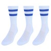 CTM Men's Crew Striped Socks (3 Pairs) - 2 of 4