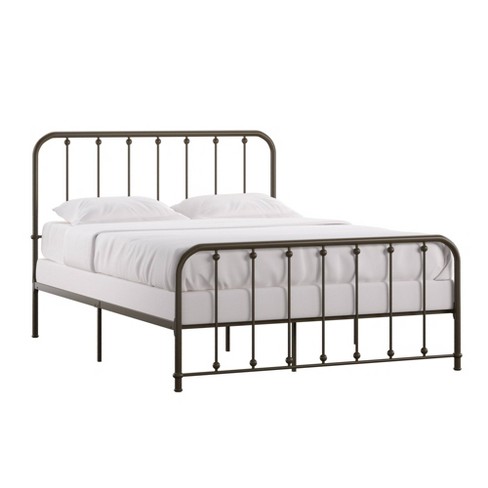 Queen Henslowe Beaded Headboard Metal Bed Dark Bronze - Inspire Q : Target