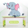 Kids Table and Chairs Set, Height Adjustable Desk with 6 Seats for Ages 2-10,Arts & Crafts Table,Graffiti Desktop, Non-Slip Legs - 4 of 4
