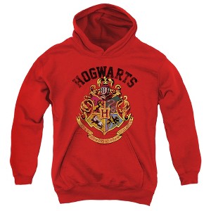 Boys' Harry Potter Hogwarts Crest Hooded Sweatshirt - 1 of 4