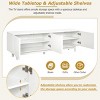 70.8'' Minimalist TV Stand for 78 Inch TV, Modern Media Console with Arch Cabinets & Adjustable Shelves for Living Room-3irtyhousy - 3 of 4