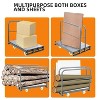 2-in-1 Steel Panel Truck Cart – Heavy Duty Platform Truck with 2000 LBS Capacity, 24" x 36" Deck, 3 Removable Handrails & 4 Casters - 2 of 4
