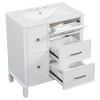 KIGFTSOD 30 Inch Bathroom Vanity with Ceramic Sink, Flip-Out Drawer Design for Plumbing - 4 of 4