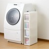 JEJ Astage Set of 2 Slim Drawer C Reinforced 4 Shelf Compartment Sleek Narrow Space Design White Clear - 2 of 4