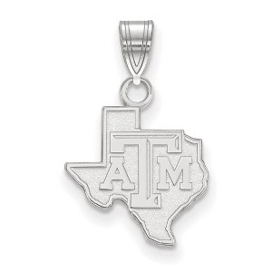 Black Bow Jewelry Sterling Silver Texas A&M Aggies NCAA Small Pendant - 1 of 3