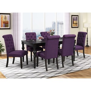 7-Piece Dining Set with Turned-Leg Table and 6 Chairs - 1 of 4
