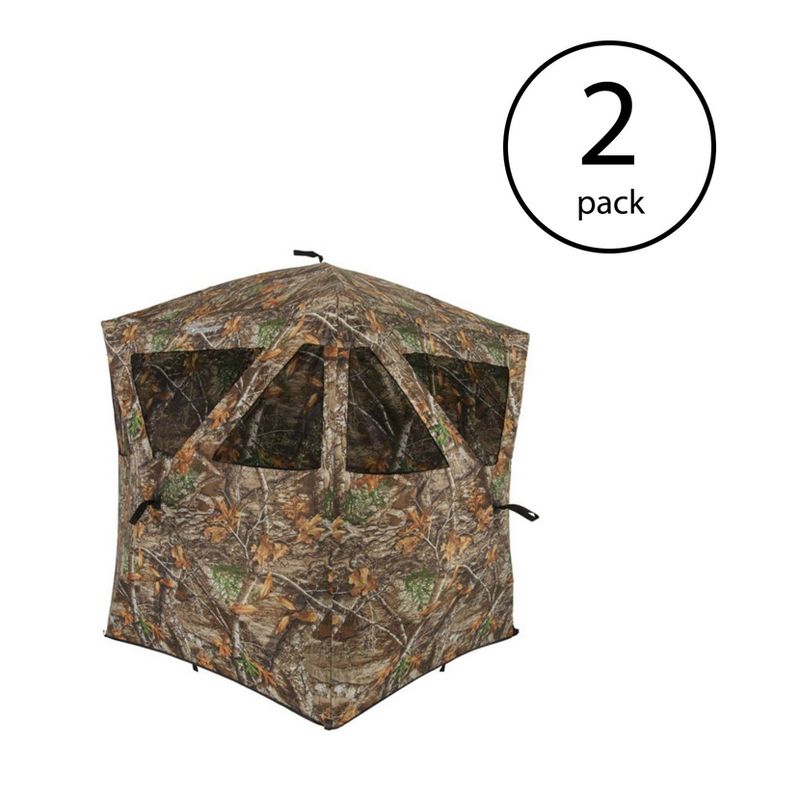 Ameristep Care Taker 66 x 55 x 55 Polyester Realtree Camo Ground Blind (2 Pack), 2 of 3